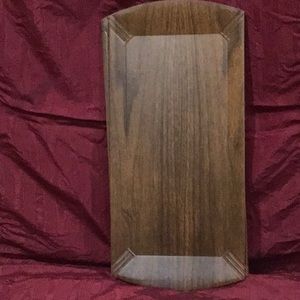 Vintage Haskelite “wood-grain” rectangular serving trays set of 4